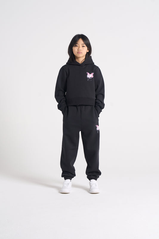 Hype Girls Black Butterfly Tracksuit