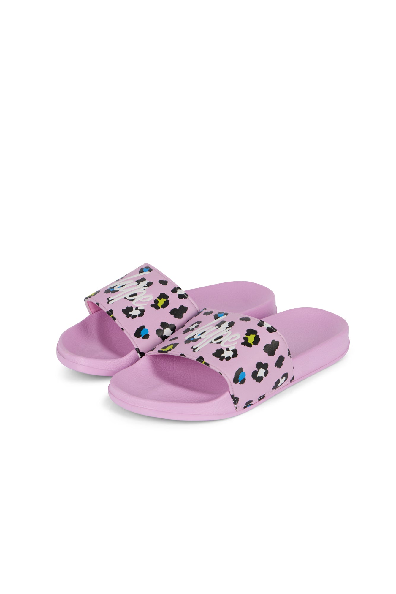 Hype Girls Lilac Leopard Sliders