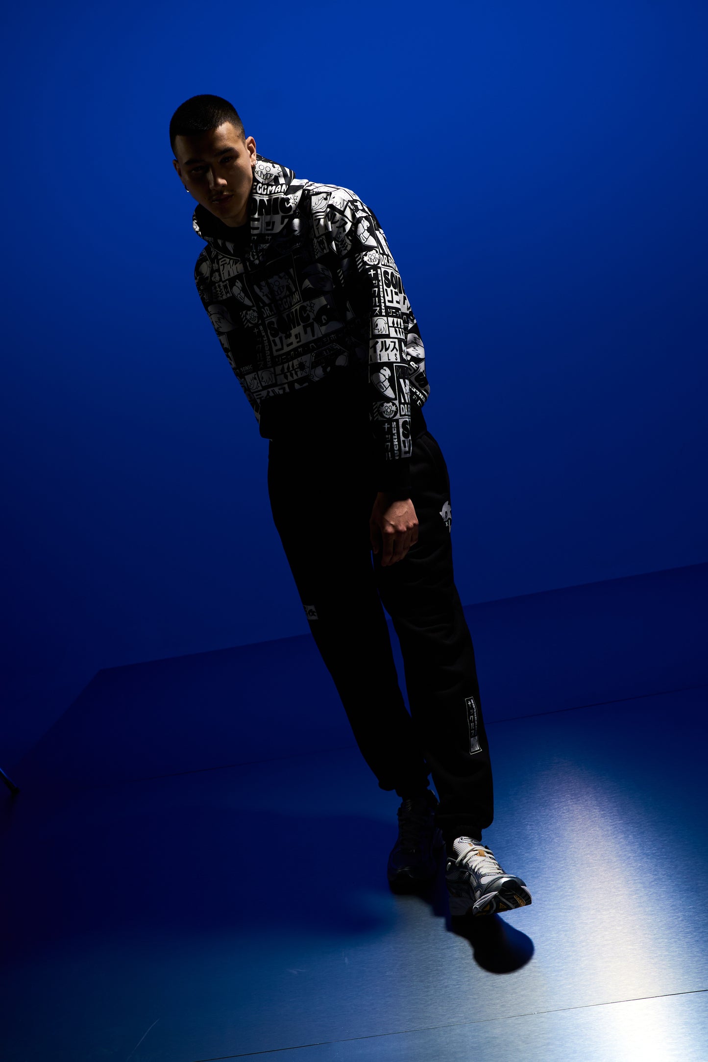 Hype x Sonic The Hedgehog™ Mens Multi Retro Sonic Hoodie
