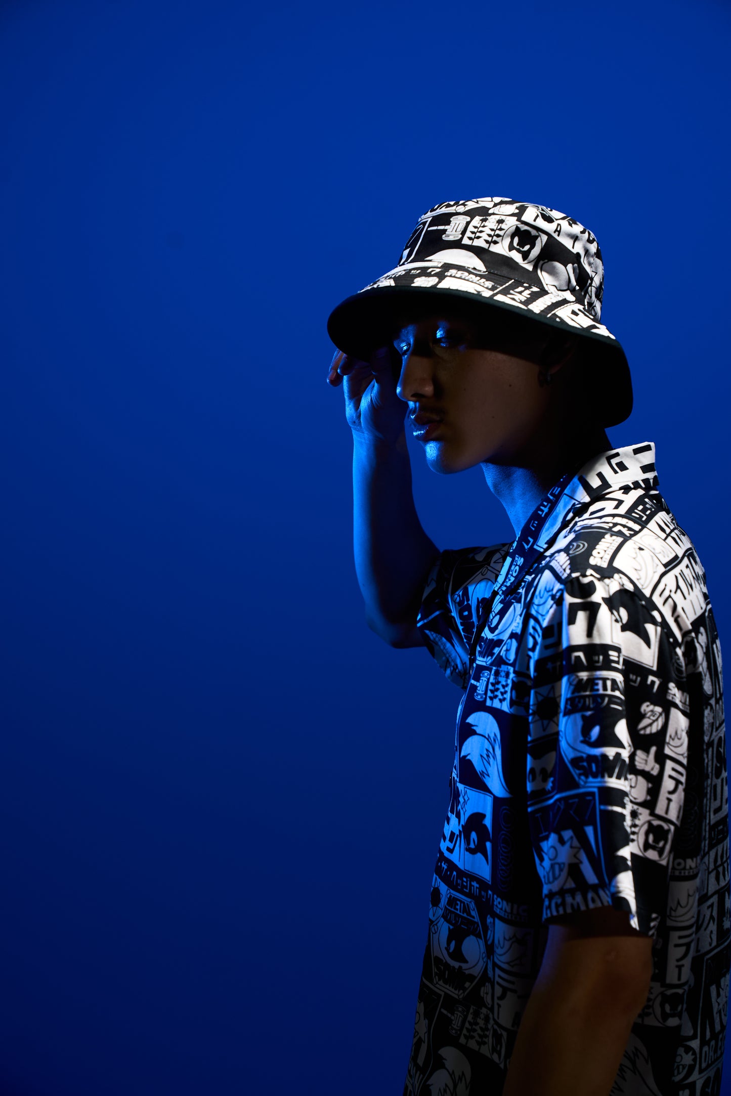 Hype x Sonic The Hedgehog™ Mens Black Retro Resort Shirt