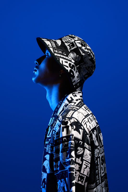 Hype x Sonic The Hedgehog™ Mens Black Retro Bucket Hat