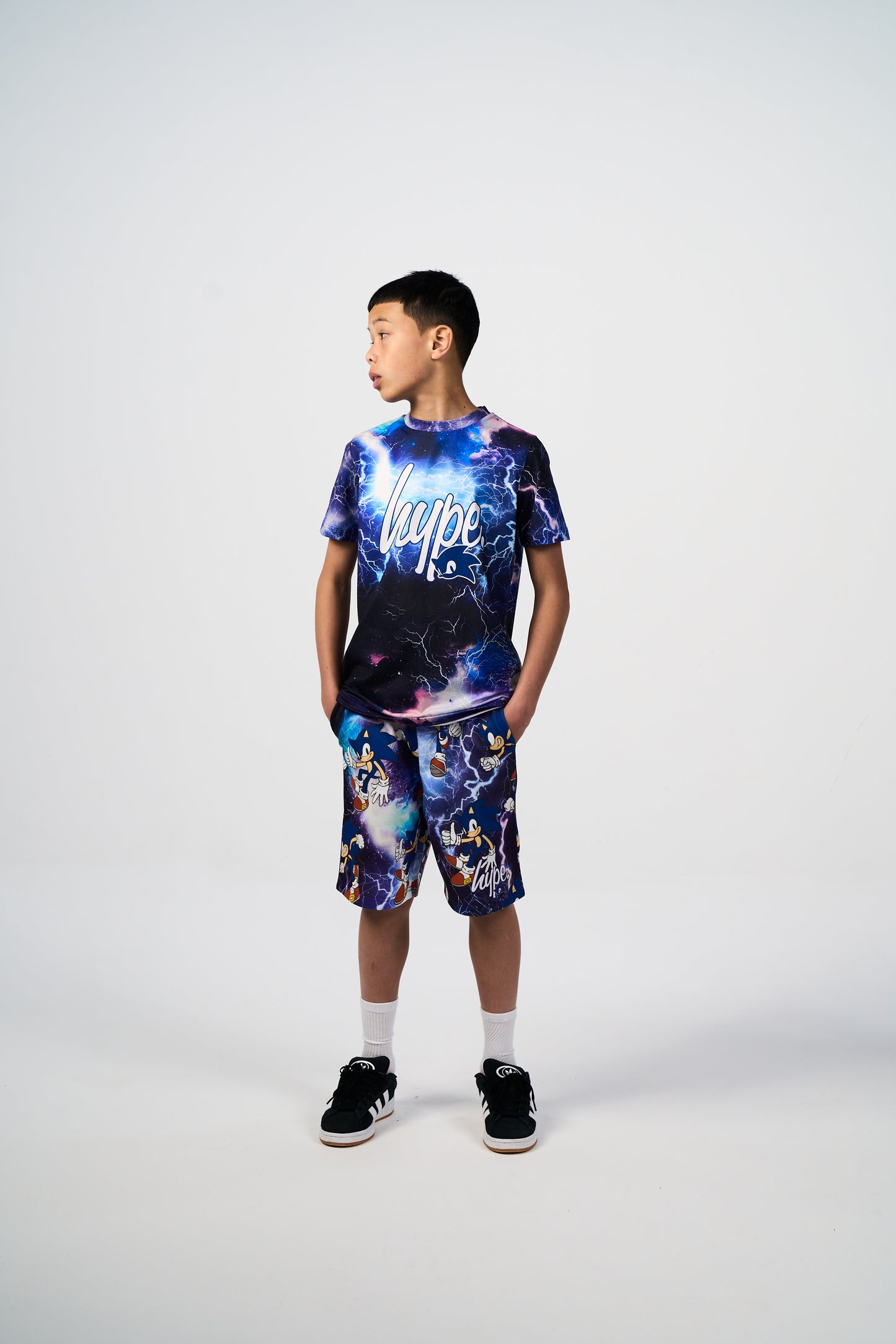 Hype x Sonic The Hedgehog™ Boys Multi Sonic Fleece Shorts
