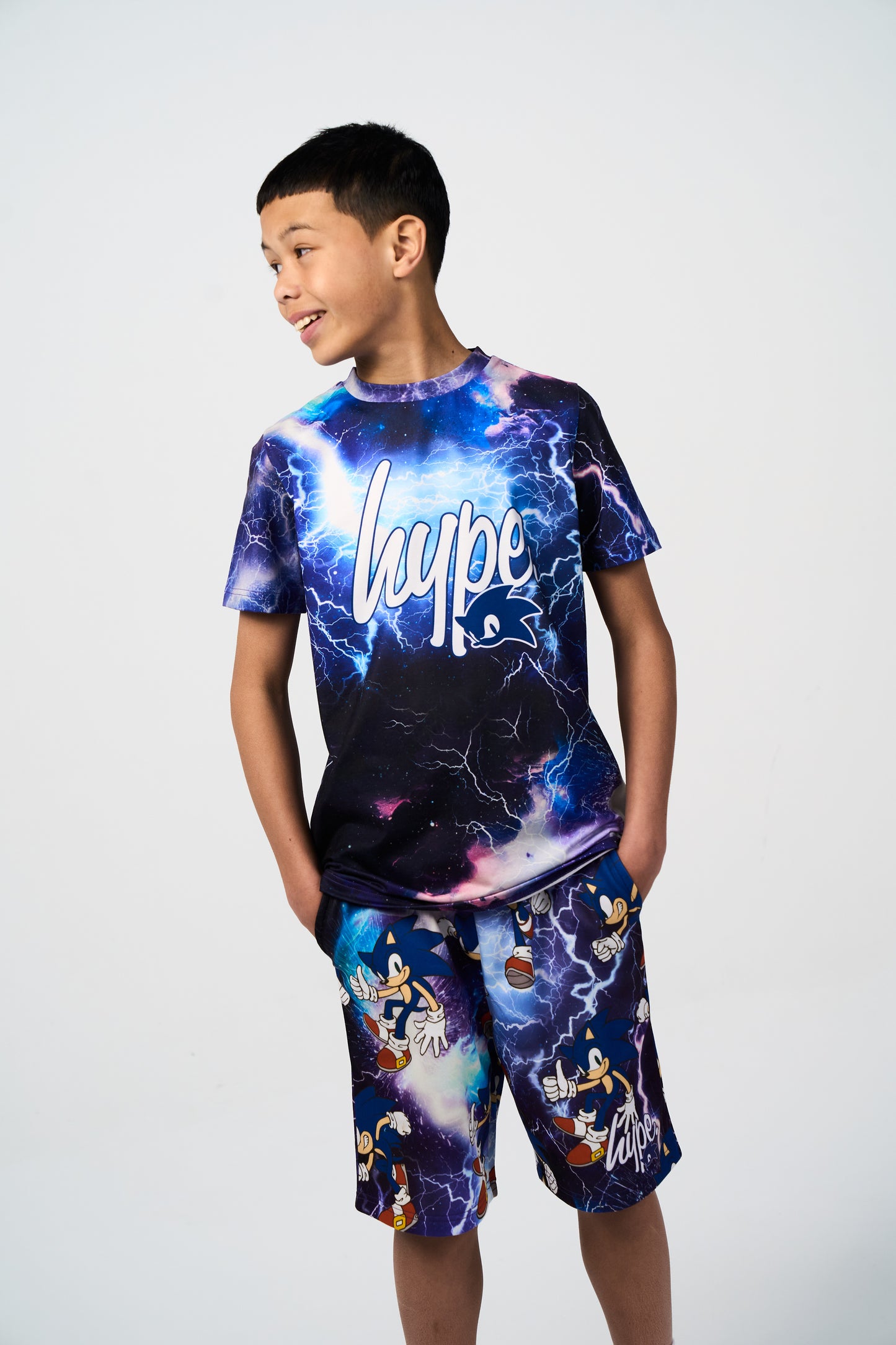 Hype x Sonic The Hedgehog™ Boys Multi Sonic Fleece Shorts