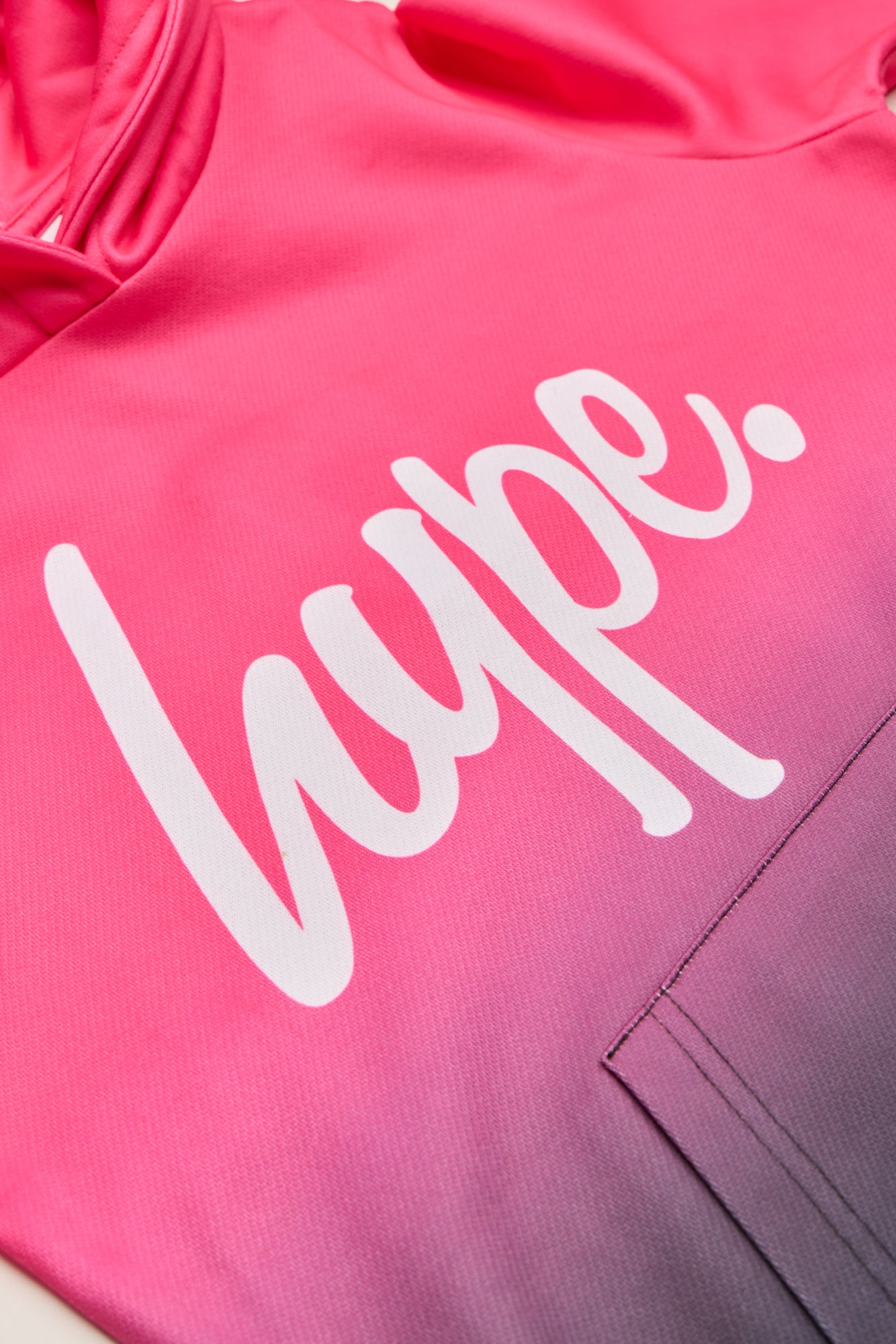 Hype Girls Pink/Black Fade Hoodie