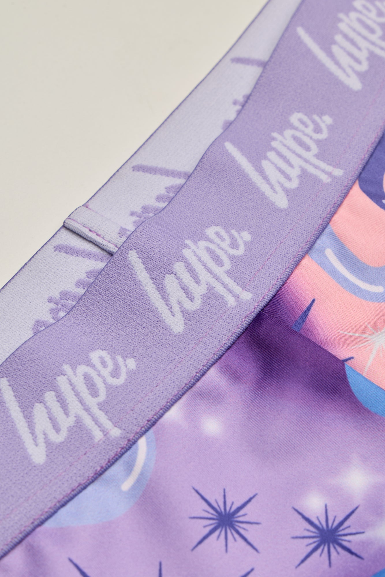 Hype Girls Purple Sparkle Flower Cycling Shorts