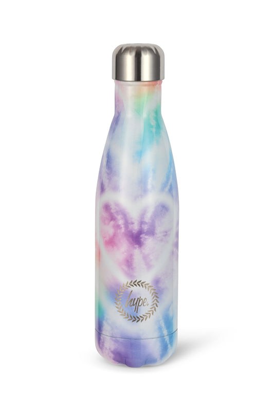Hype Girls Multi Tie Dye Heart Thermal Water Bottle