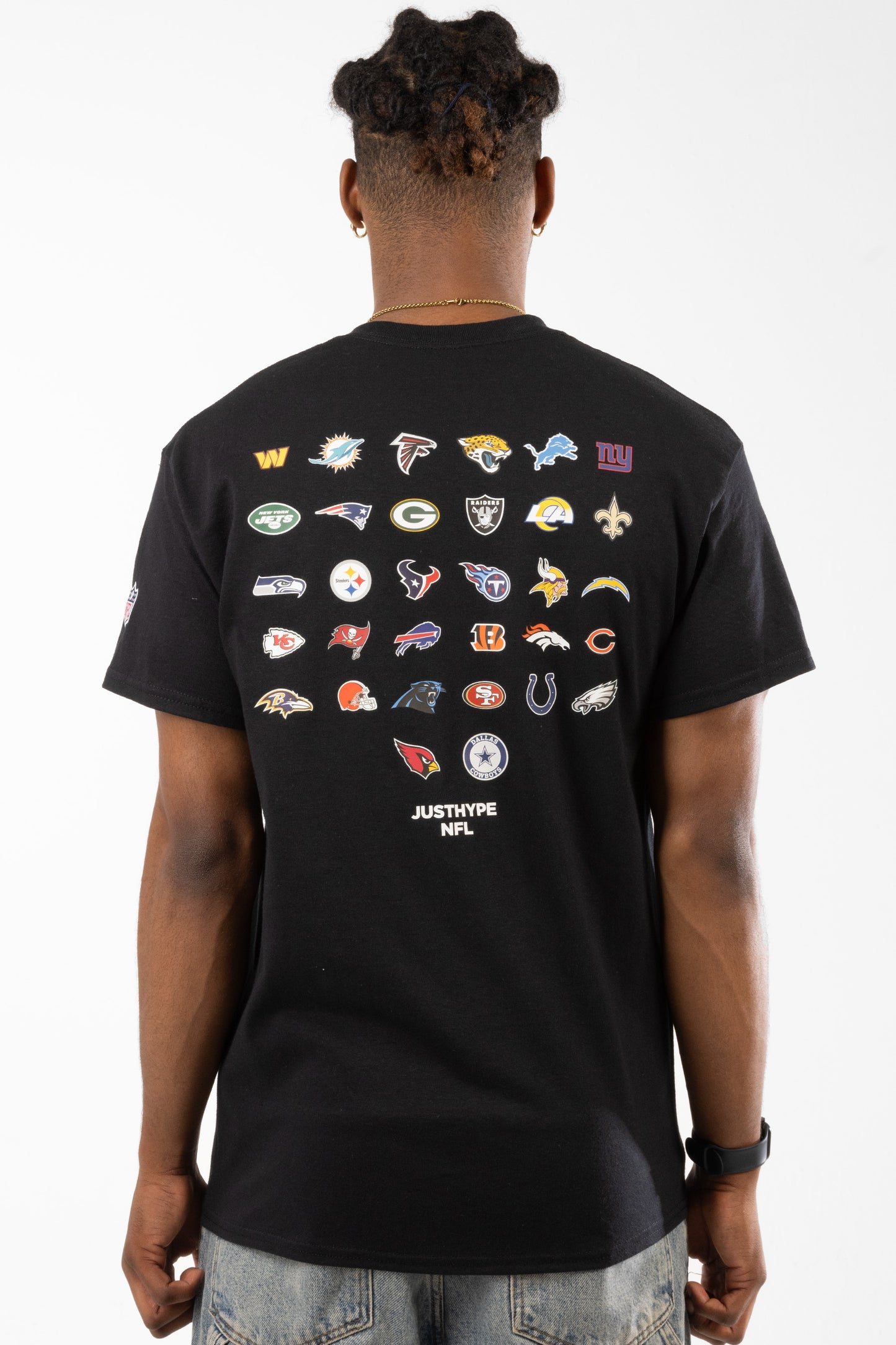 Nfl X Hype Adults Black National Football League T-Shirt