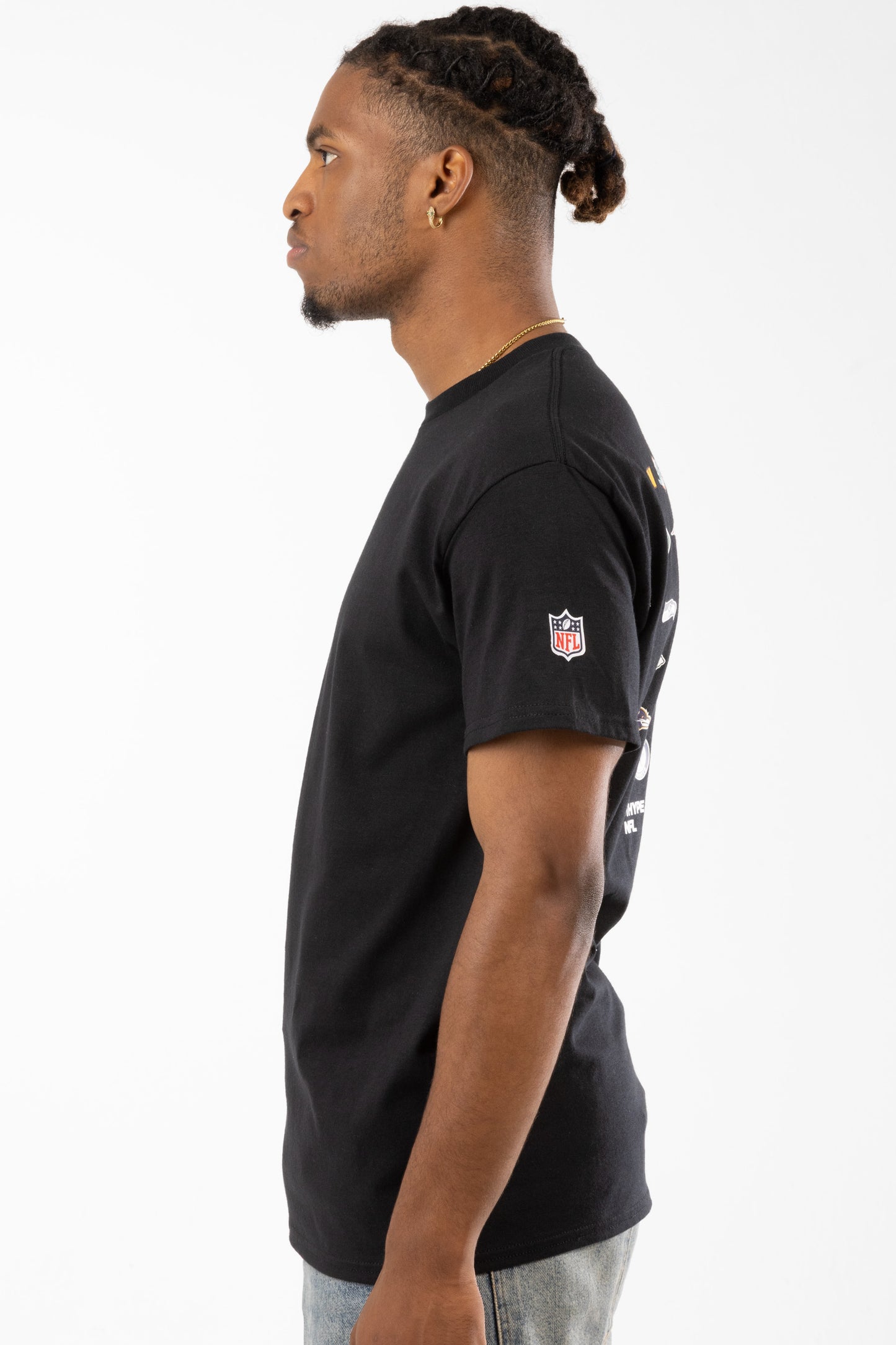 Nfl X Hype Adults Black National Football League T-Shirt