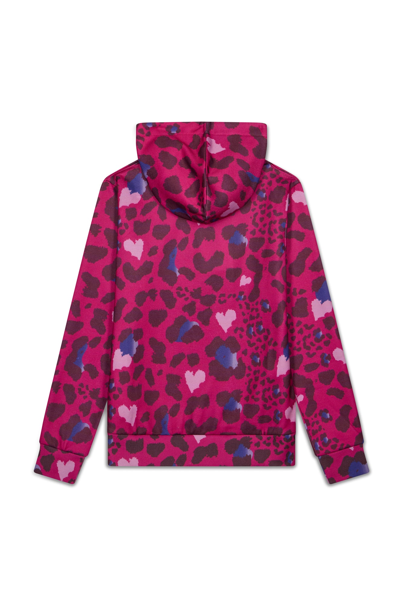 Hype Girls Pink Heart Leopard Hoodie