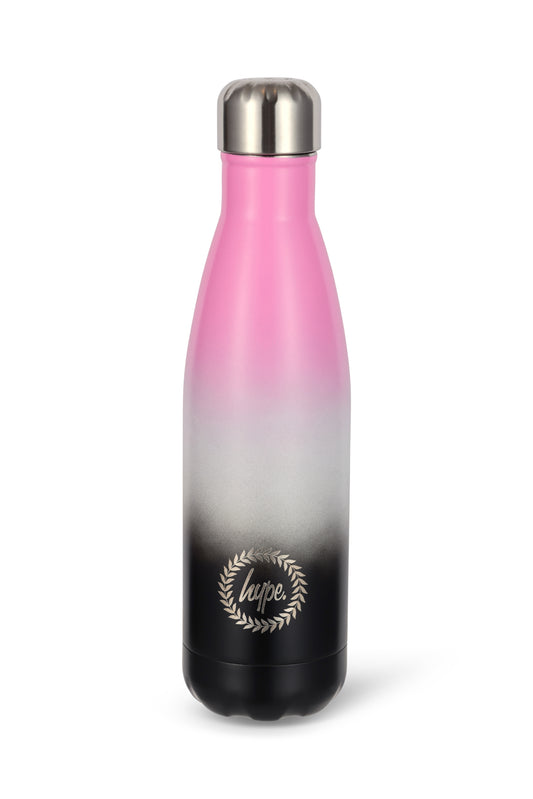 Hype Unisex Multi Pink To Black Speckle Fade Thermal Water Bottle