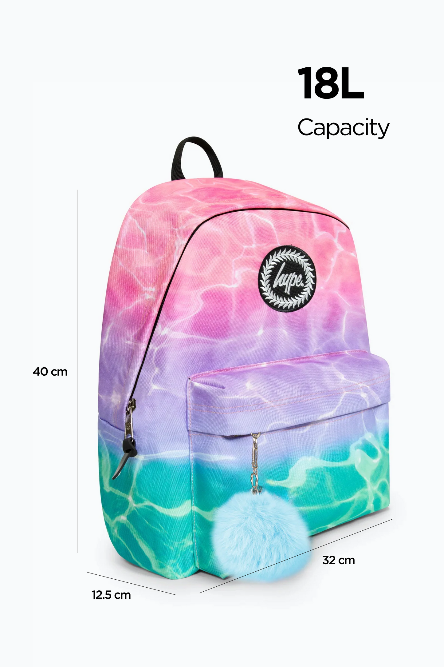 Hype Pink/Turquoise Pastel Pool Iconic Girls School Backpack