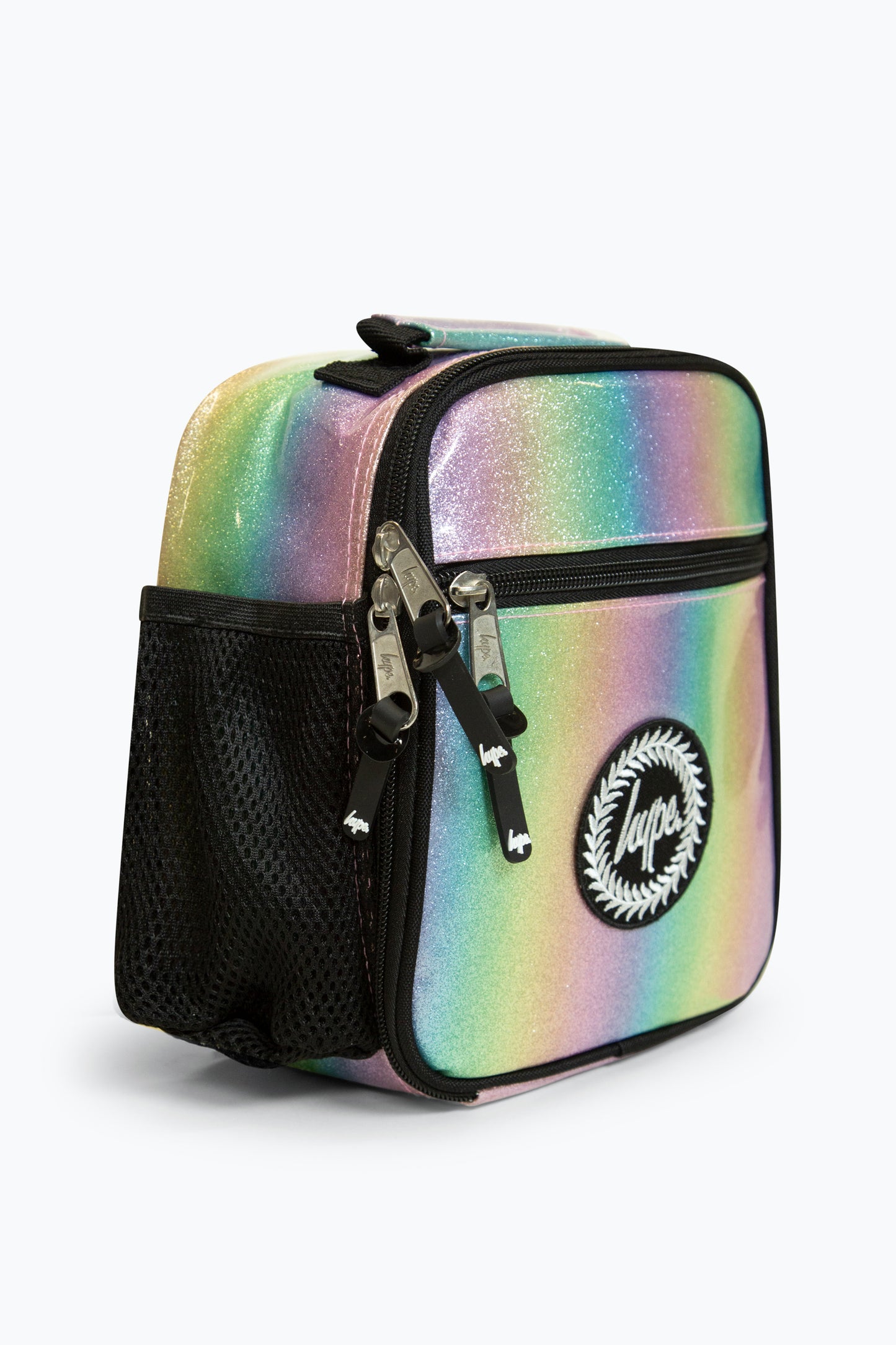 Hype Glitter Rainbow Lunch Bag Left Side