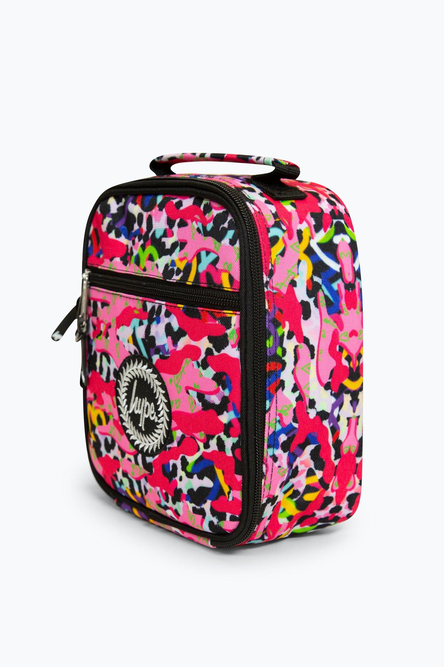 Hype Pink Lunch Bag With Patterns Right Side