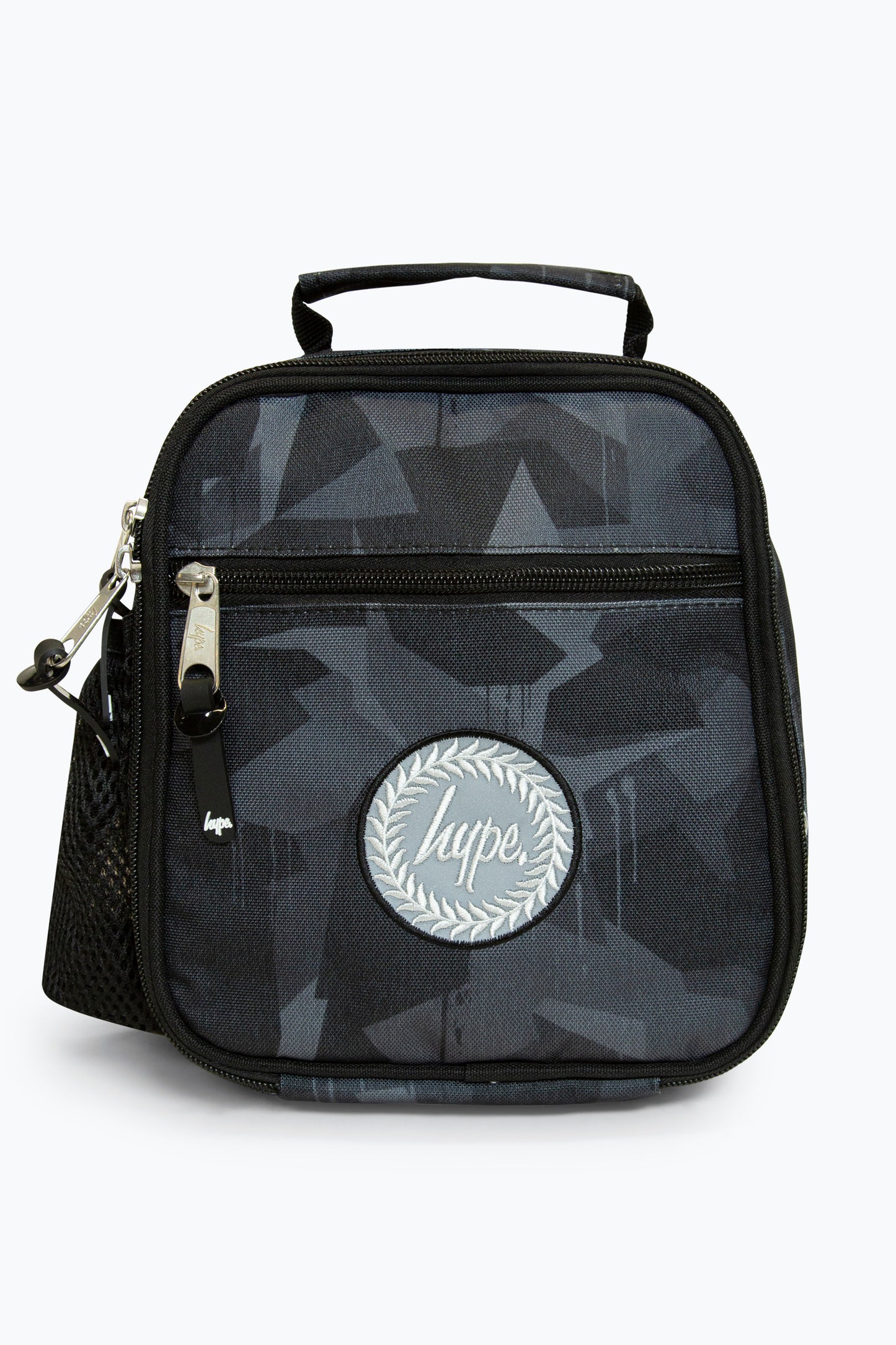 Hype Geo Camo Black Lunch Bag Front Side