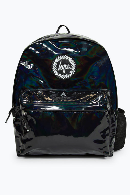 Hype Girls Iconic Holographic Black School Backpack