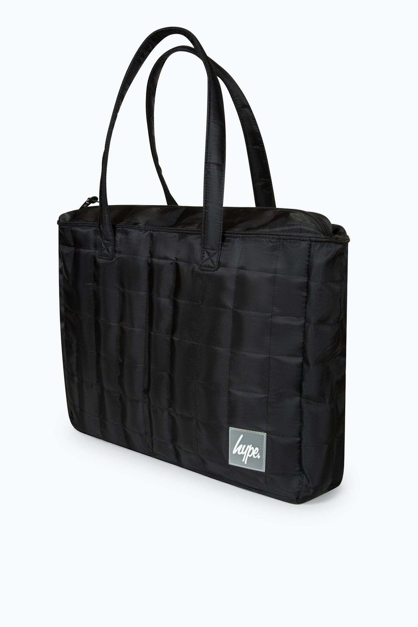 Hype Unisex Black Quilted Tote Bag