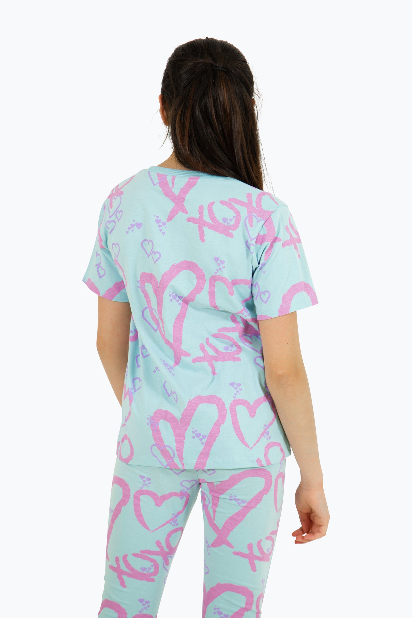 Hype Girls Light Blue Heart Xoxo T-Shirt