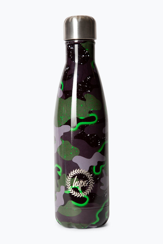 Hype Boys Green Glow Camo Thermal Water Bottle