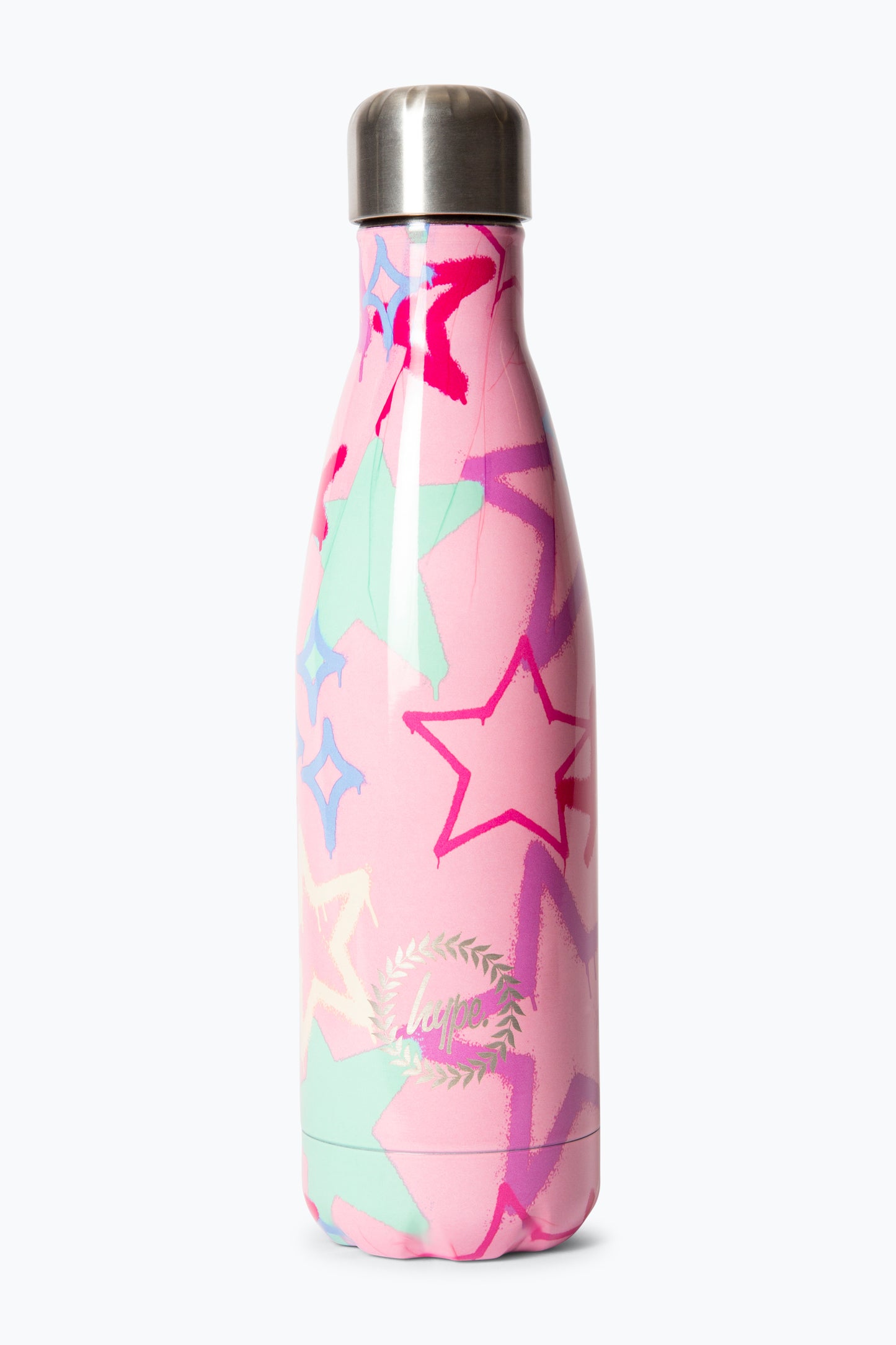 Hype Girls Pink Graffiti Stars Thermal Water Bottle