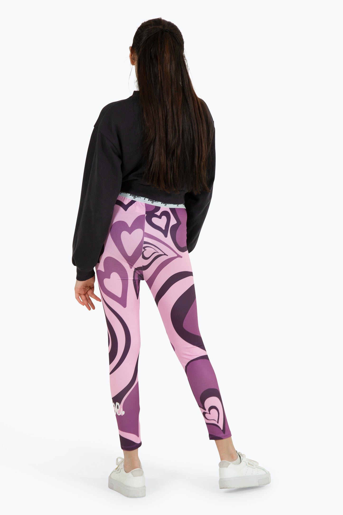 Hype Kids Pink Swirl Heart Leggings