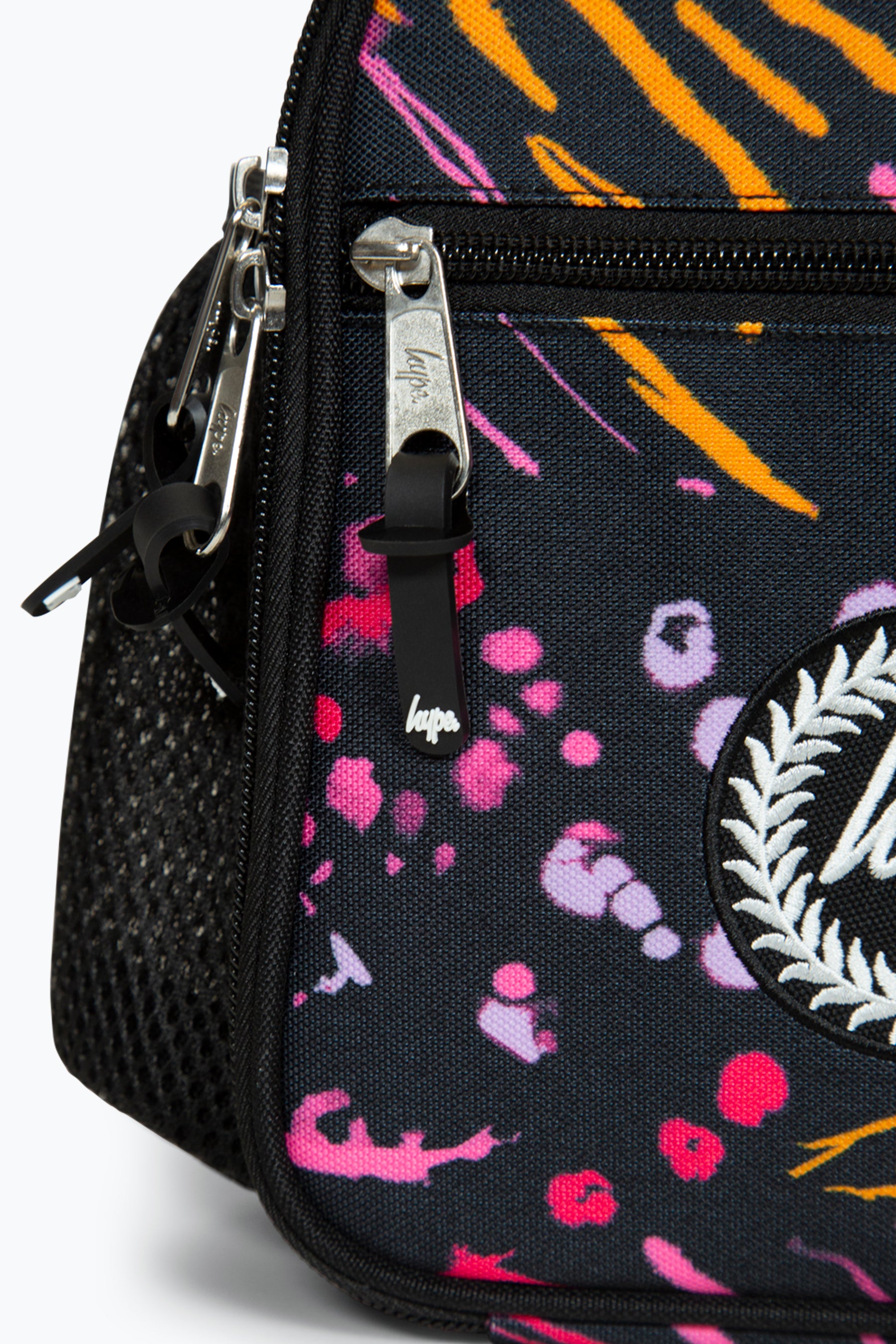 Hype Girls Black Animal Print Lunch Box Zips