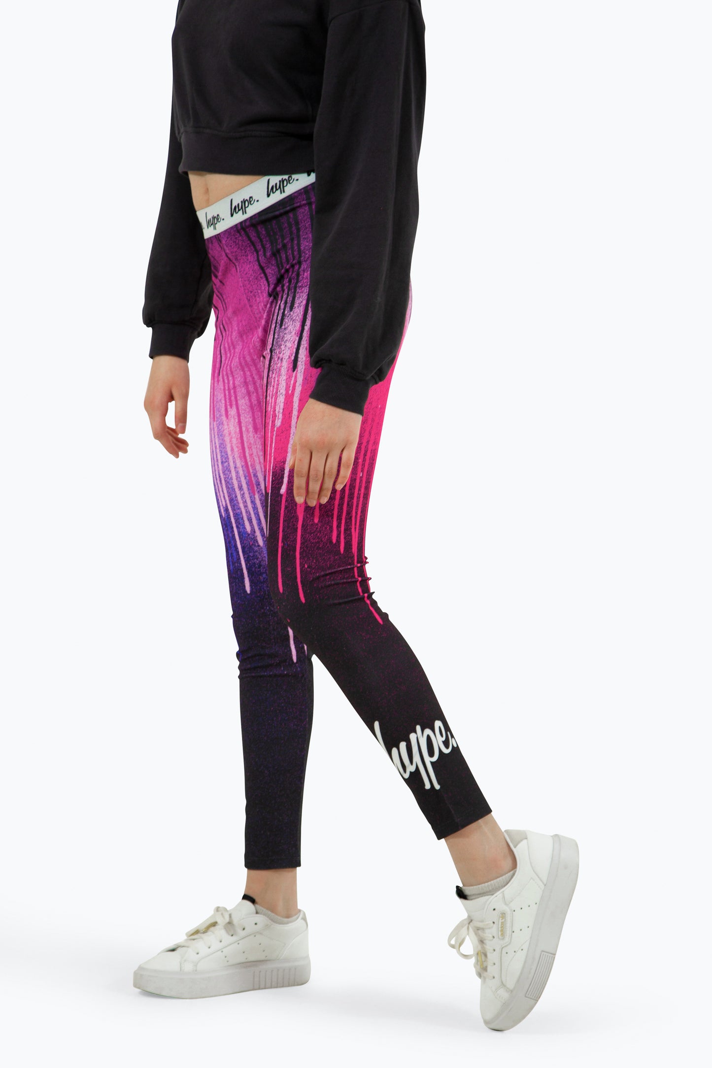 Hype Girls Multi Pink Drips Leggings