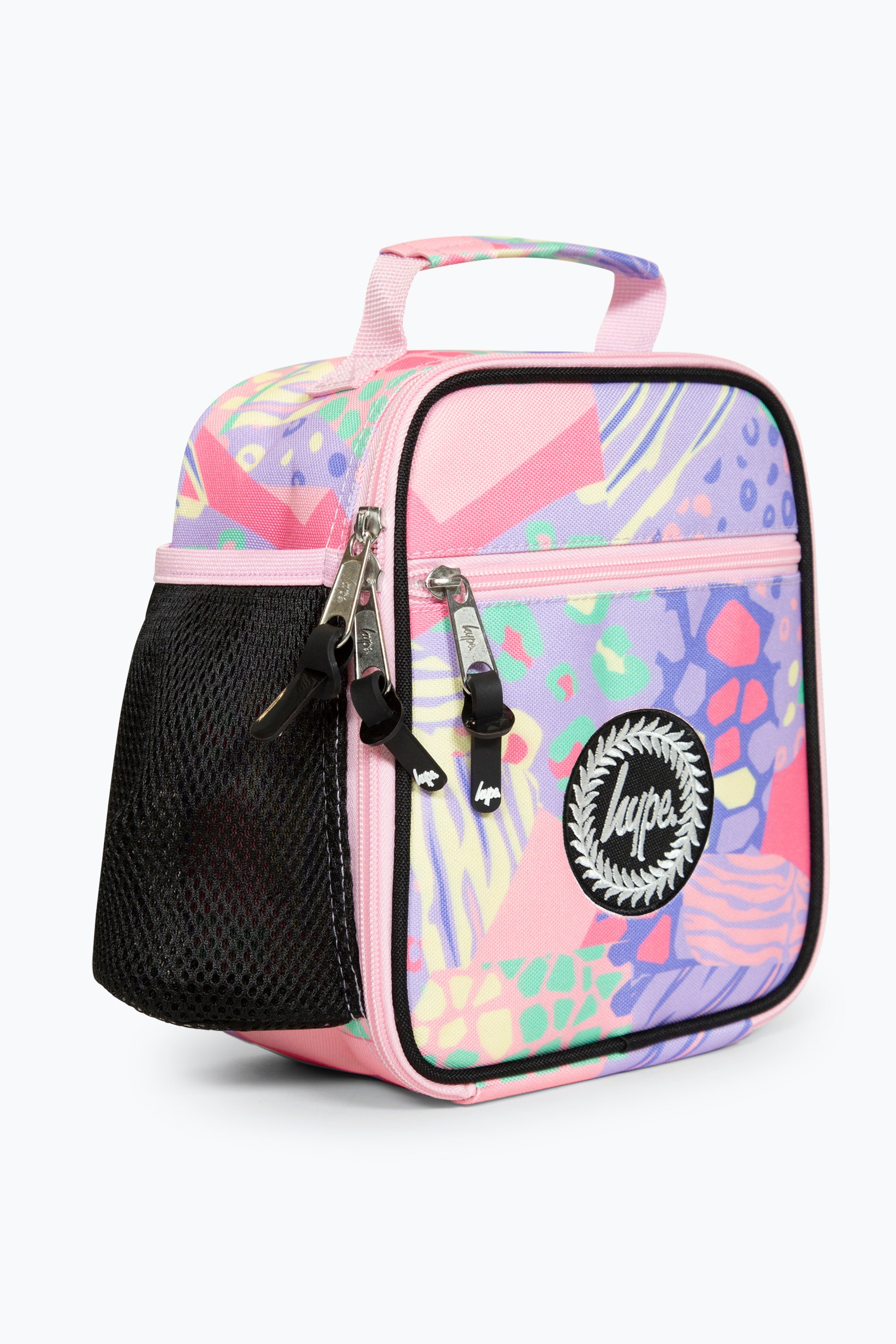 Hype Pink Pastel Prints Girls Lunch Bag Left Side