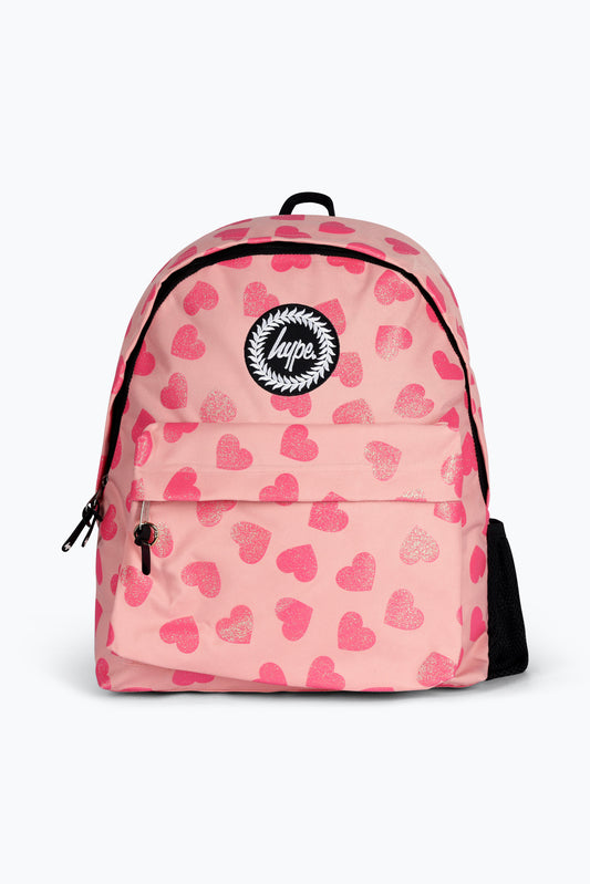 Hype Girls Iconic Pink Glitter Heart Backpack