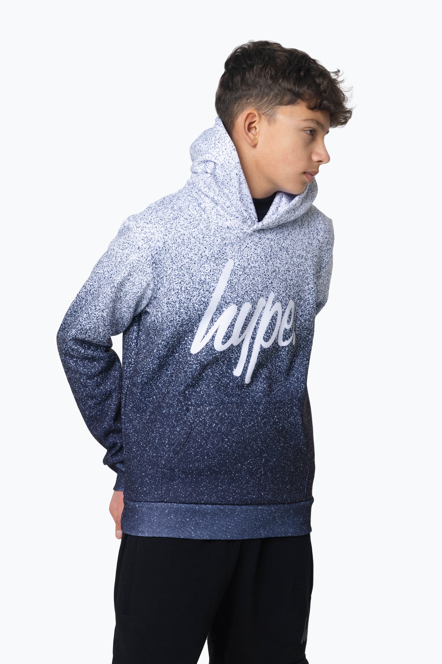 Hype Boys Multi Black Speckle Fade Hoodie