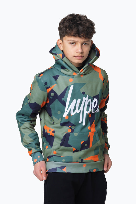 Hype Boys Multi Geo Camo Hoodie