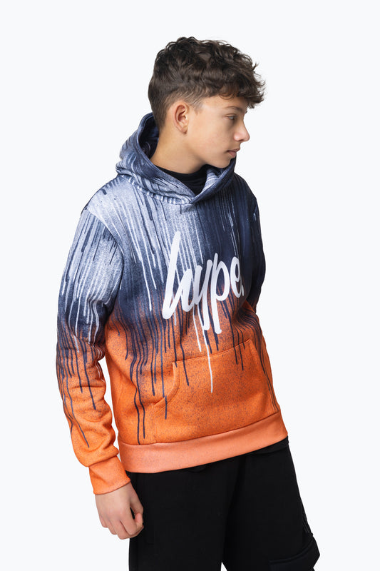 Hype Boys Multi Orange Drips Hoodie