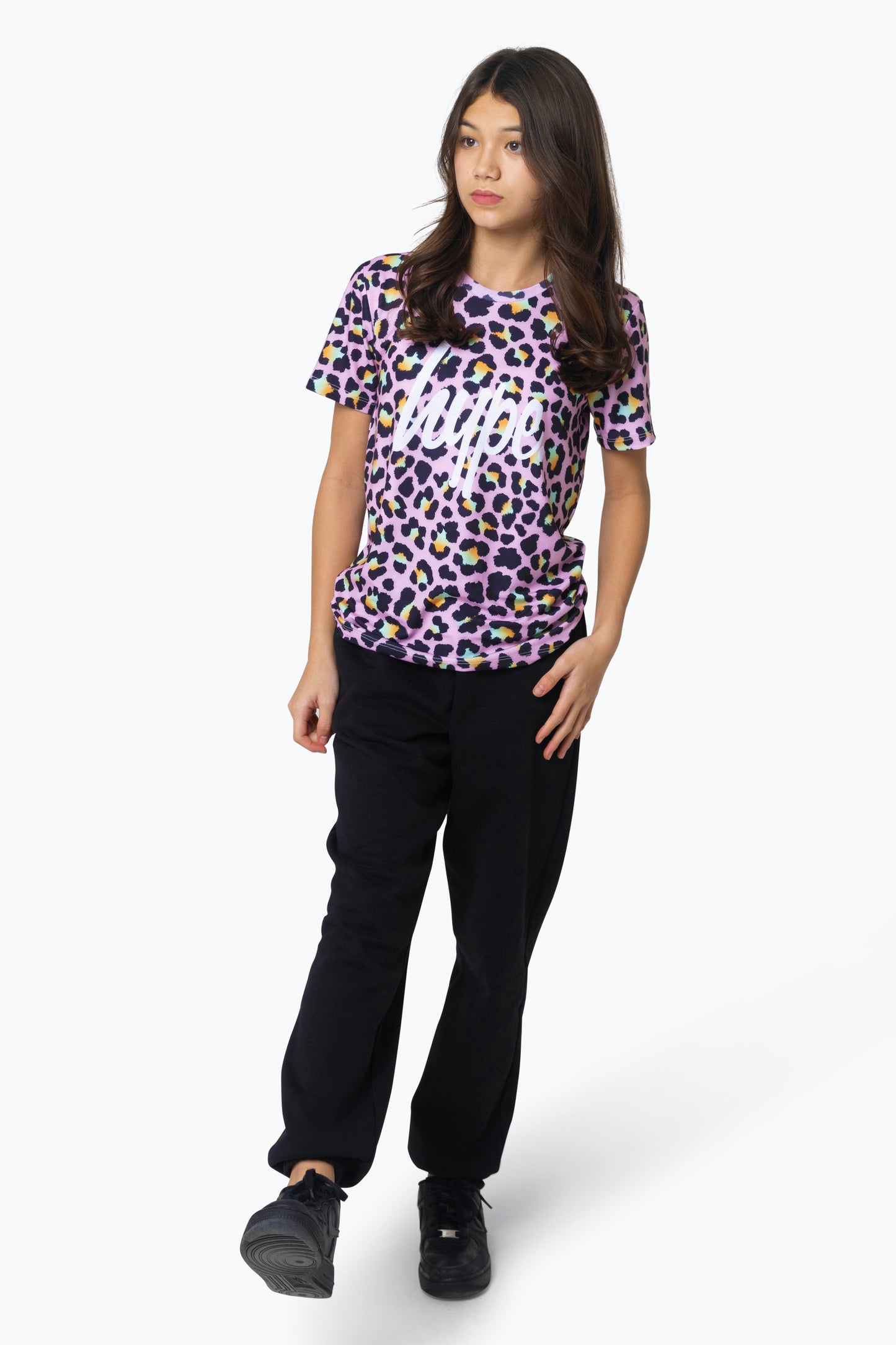 Hype Girls Multi Disco Leopard T-Shirt