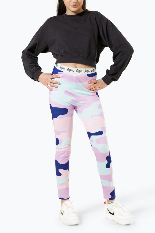 Hype Girls Multi Evie Camo Leggings