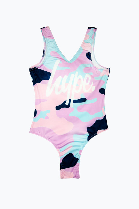 Hype Girls Multi Evie Camo Swimsuit