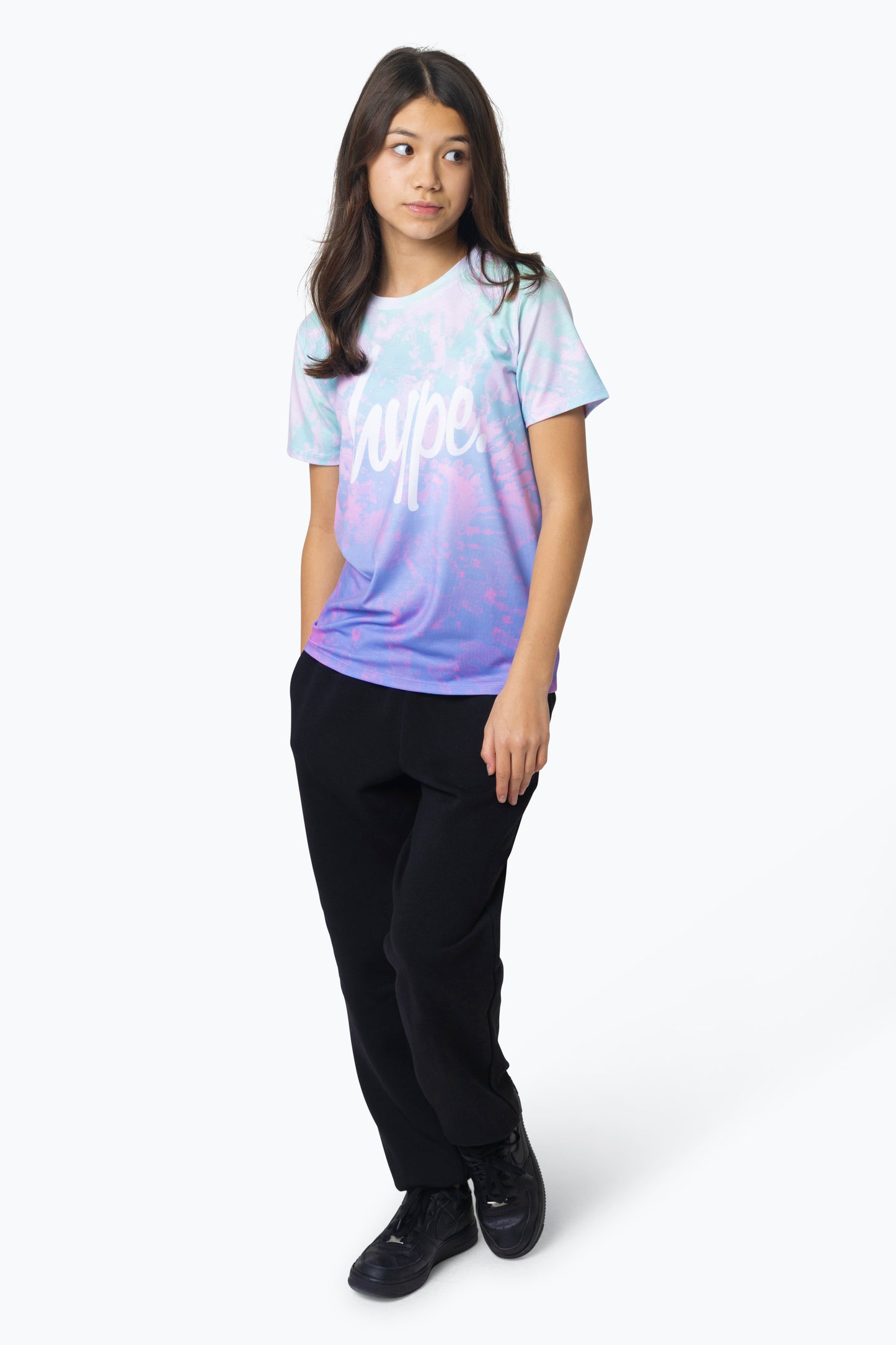 Hype Girls Multi Pastel Tie Dye T-Shirt