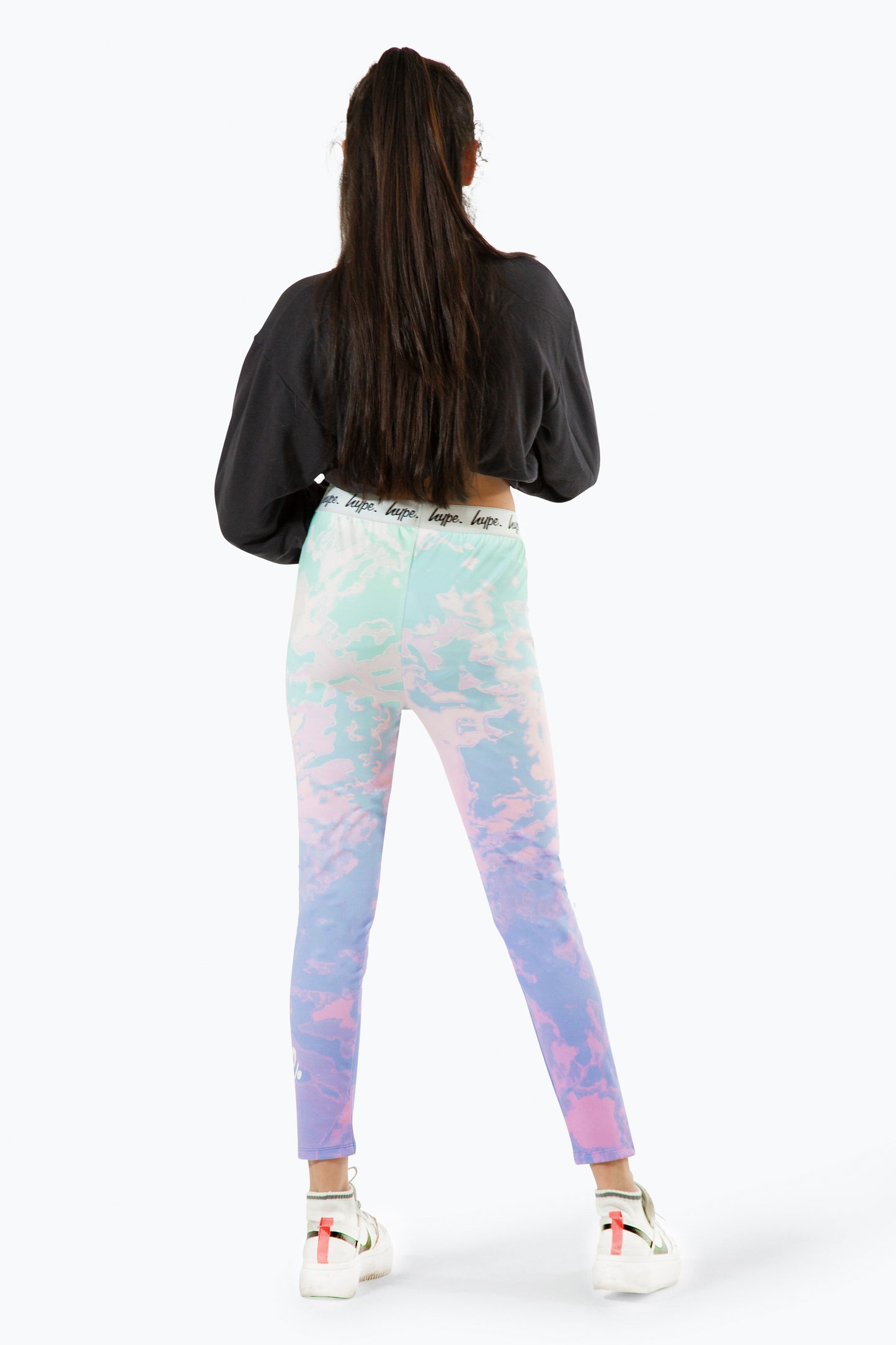 Hype Girls Multi Pastel Tie Dye Leggings