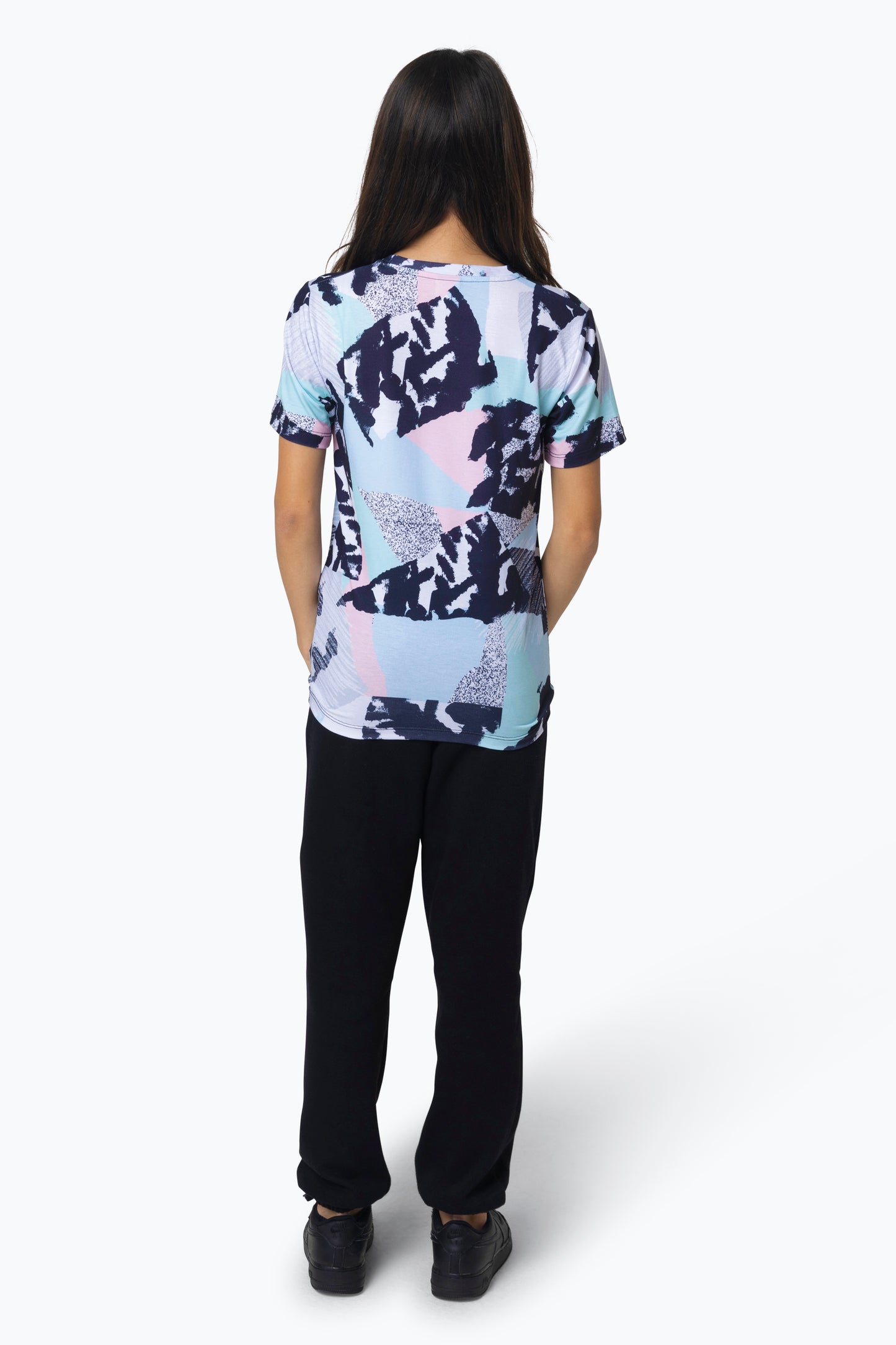 Hype Girls Multi Pastel Abstract T-Shirt