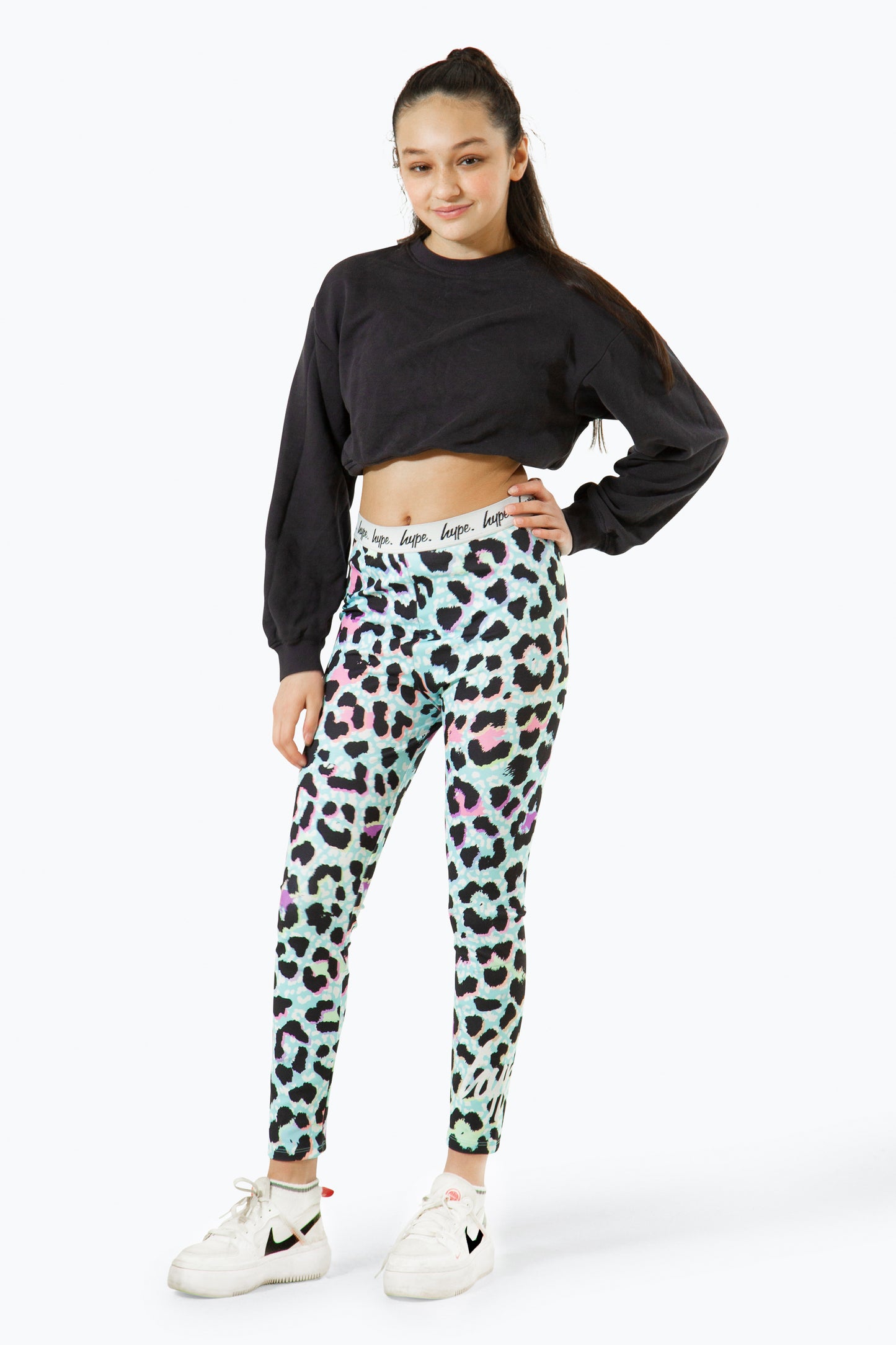 Hype Girls Multi Ice Leopard Leggings