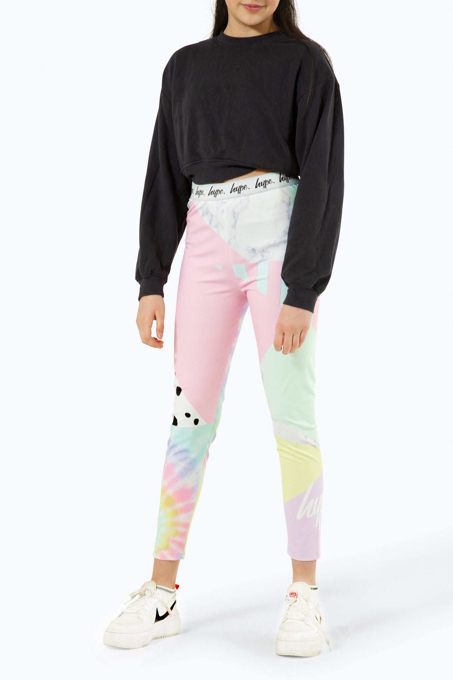 Hype Girls Multi Pastel Collage Leggings