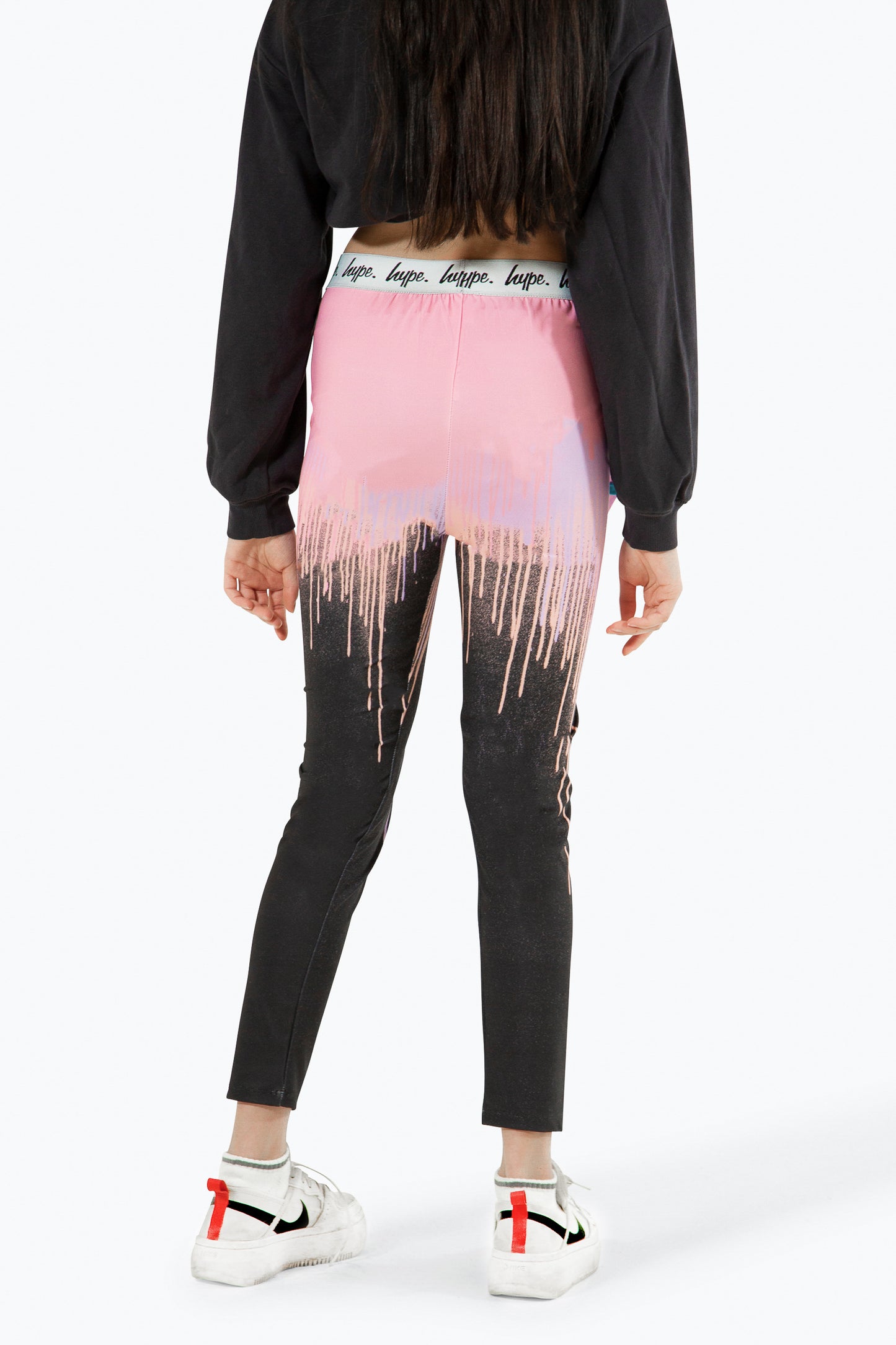 Hype Girls Multi Dark Pastel Drips Leggings