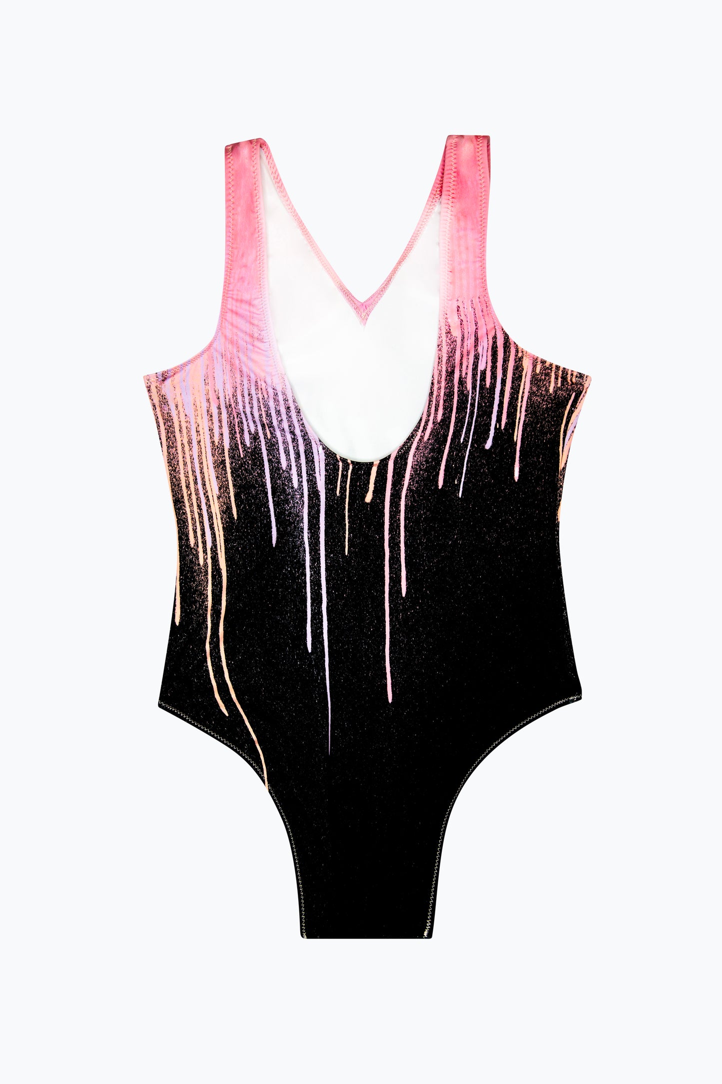 Hype Girls Multi Dark Pastel Drips Swimsuit