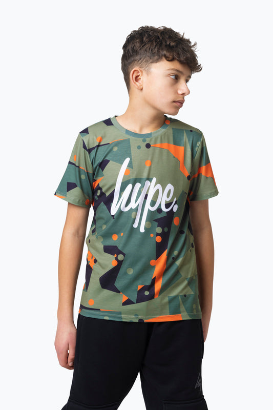 Hype Boys Multi Geo Camo T-Shirt