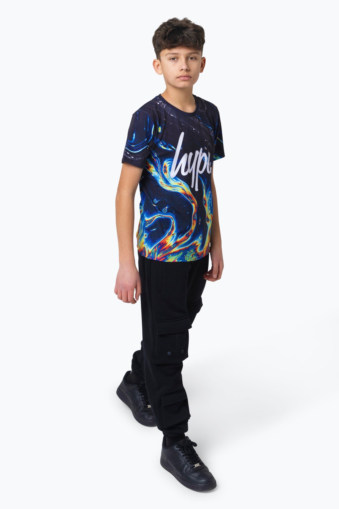 Hype Boys Multi Rainbow Marble T-Shirt