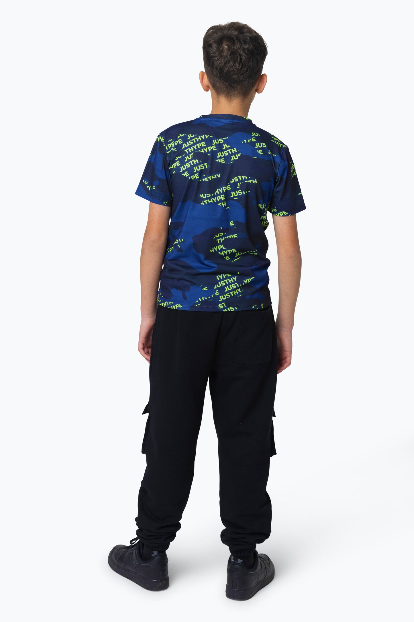 Hype Boys Multi Navy Camo Block Logo T-Shirt