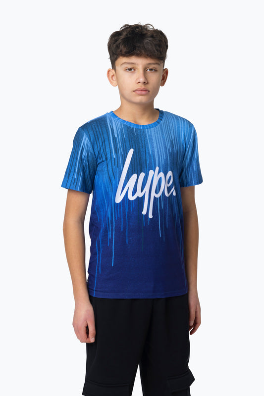 Hype Boys Multi Blue Drips T-Shirt