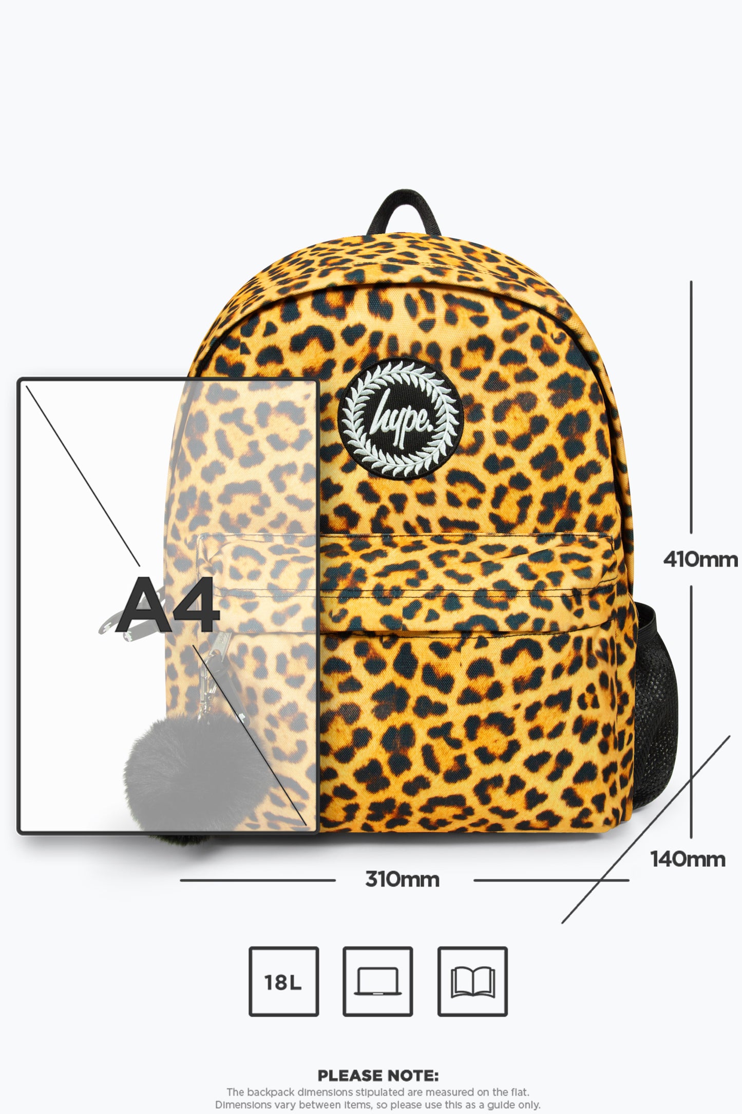 Hype Girls Iconic Tan Leopard Backpack