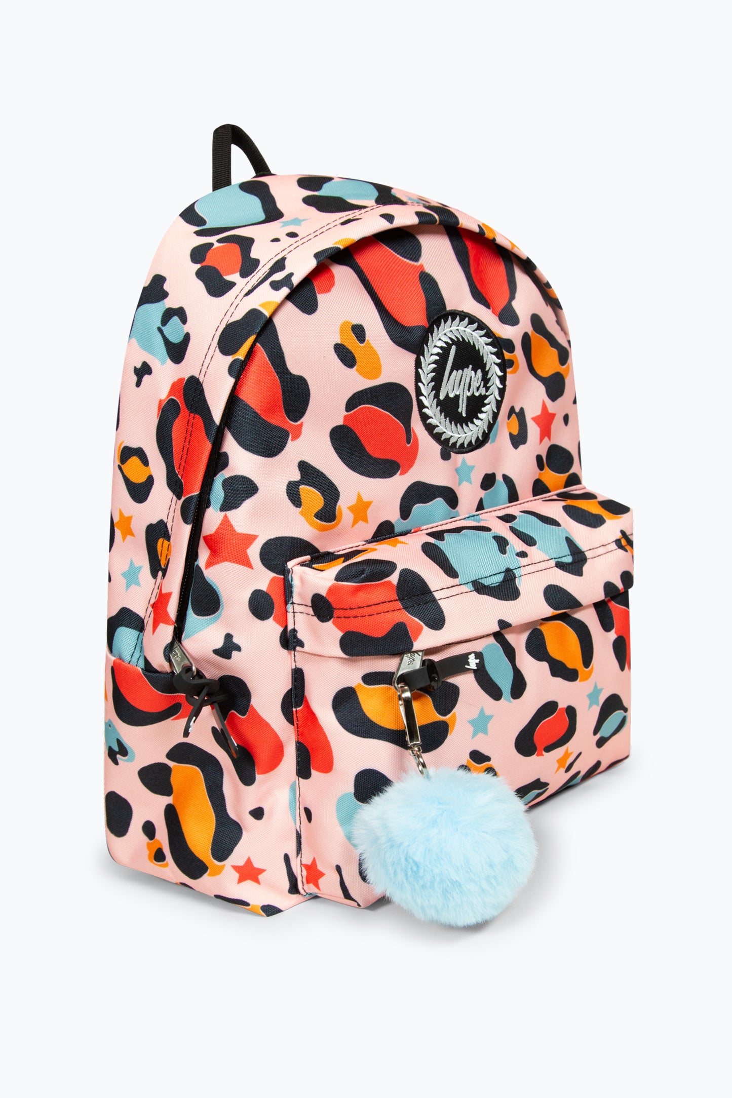 Hype Girls Iconic Peach Star Leopard Backpack