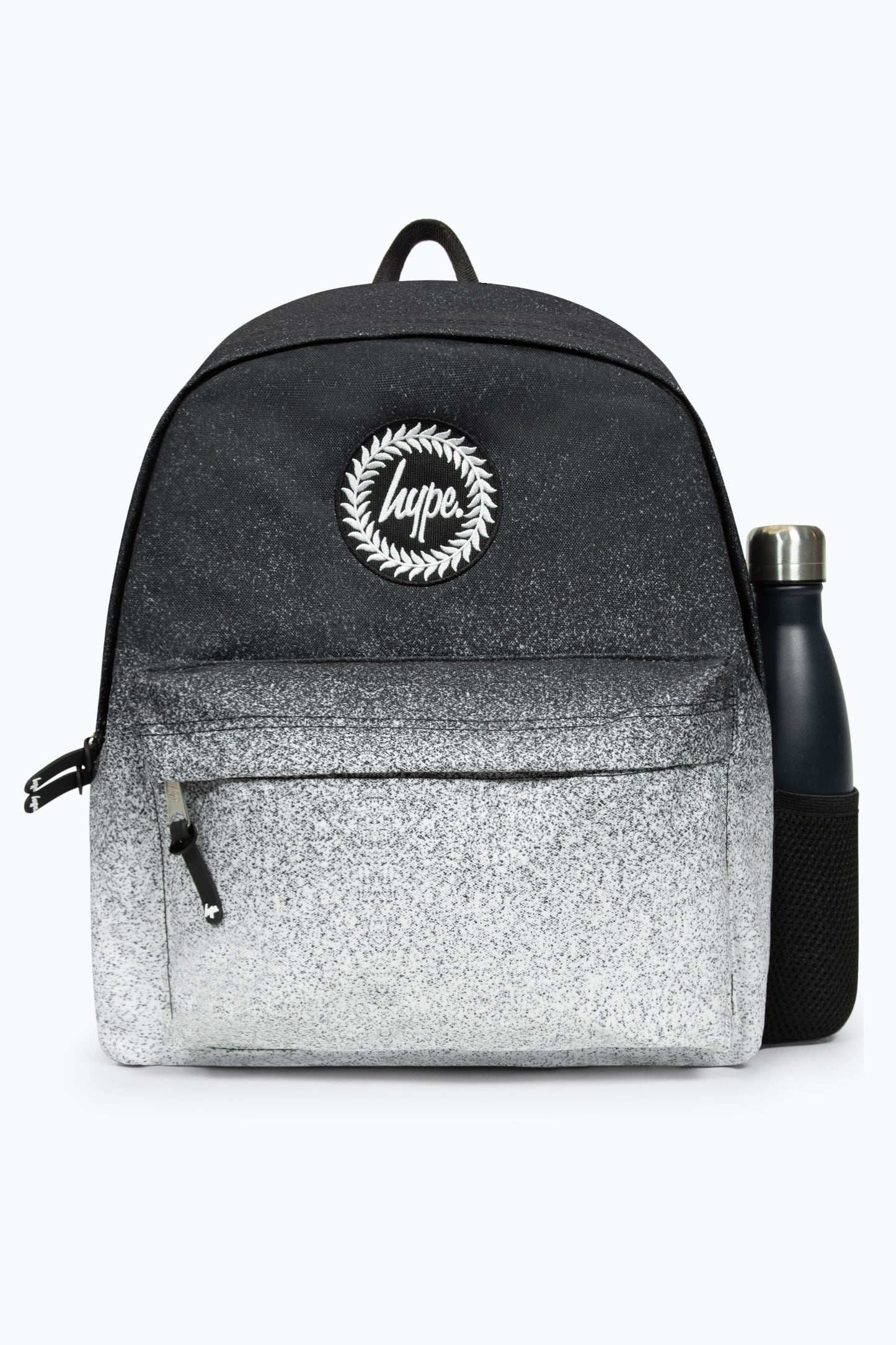 Hype Unisex Black/White Speckle Fade Iconic Kids Backpack