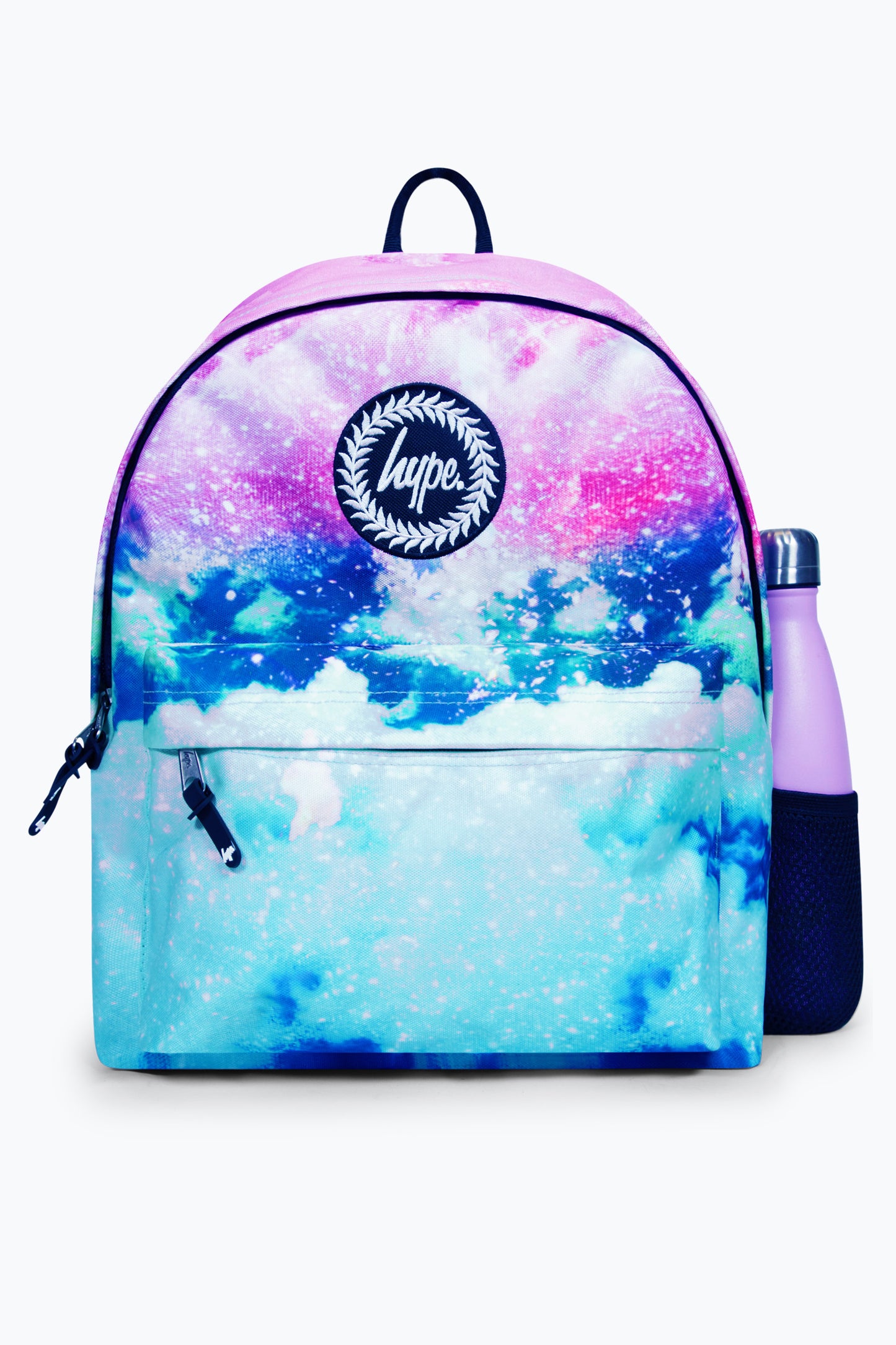 Hype Iconic Pink/Blue Glitter Skies Girls School Backpack