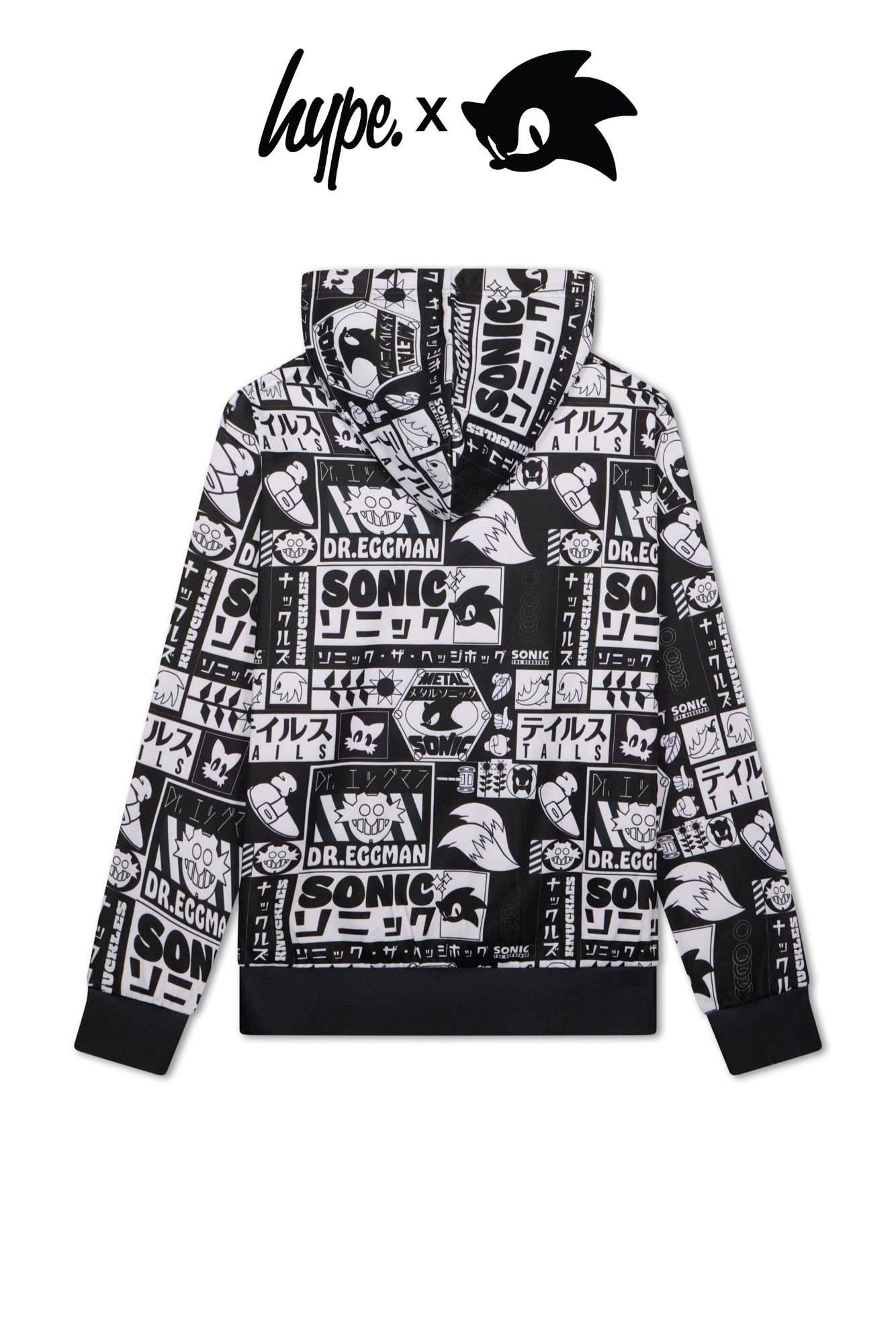 Hype x Sonic The Hedgehog™ Mens Multi Retro Sonic Hoodie